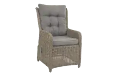 Verstelbare tuinstoel Dublin | Sweet Brown | Rond wicker