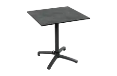 Inklapbare terrastafel Gent 70x70cm | Black & Grey