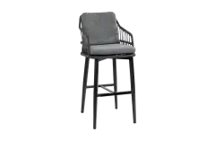 Barstoel Isabel | Black | Rope & Aluminium