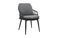 Dining tuinstoel Isabel | Black/Black | Rope