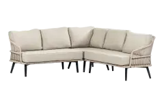 Hoek Loungebank Isabel | 3-delig | Sand/Black  | Rope