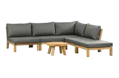 Hoek loungeset Kent | 6-delig | Grey | Acacia