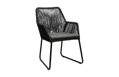 Dining tuinstoel Mona | Black | Rope