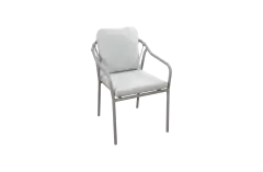 Dining tuinstoel Parijs | Beige/Camel | Aluminium & Rope