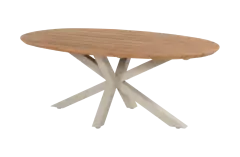 Ovale tuintafel San Sebastian 200x120cm | Sand & Teak | Hartman