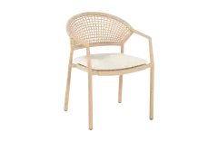 Stapelbare tuinstoel Taragona | Cappuccino | Rope | Hartman