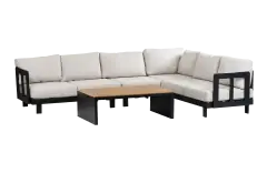 Hoek loungeset Tulum | 5-delig | Black