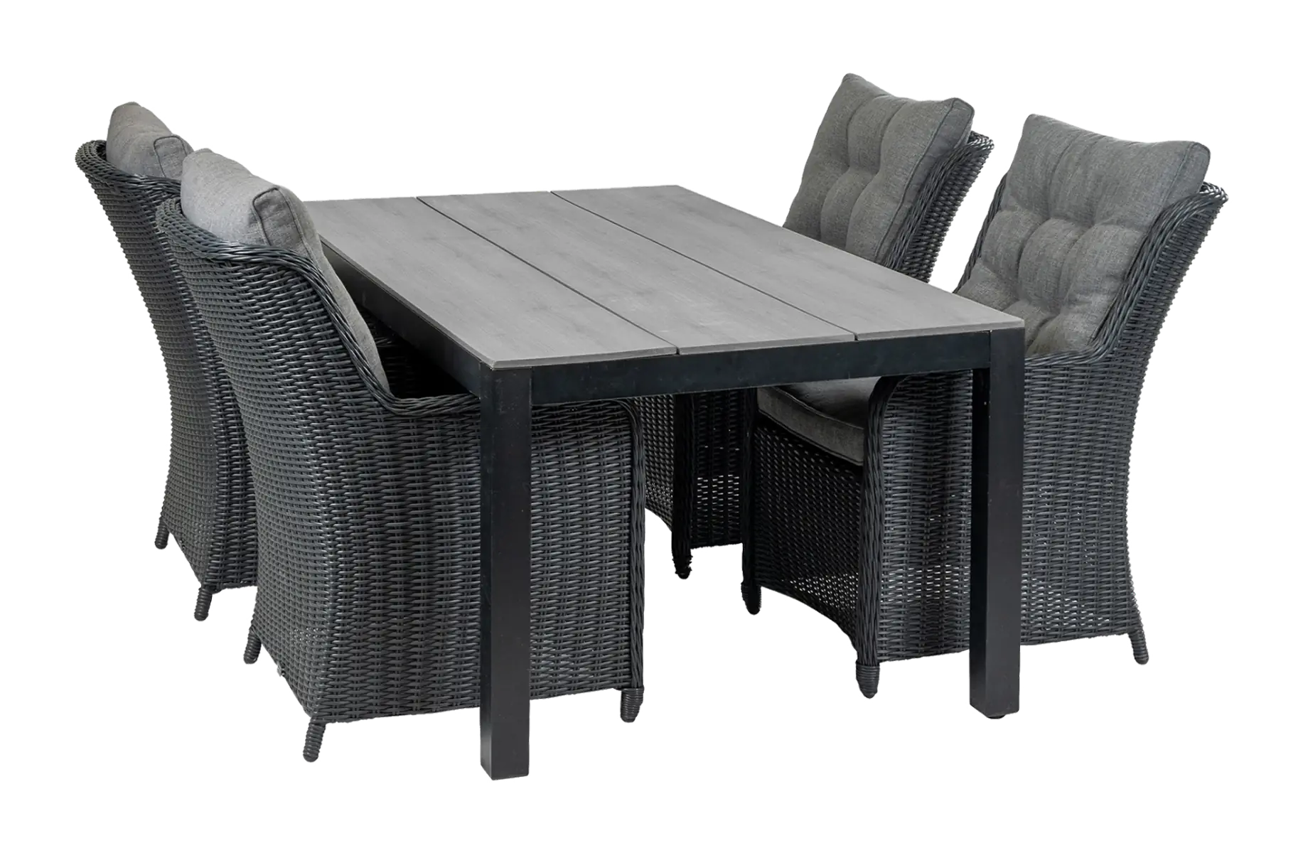 5-delige tuinset | 4 Dublin tuinstoelen | 180cm Cyprus tuintafel