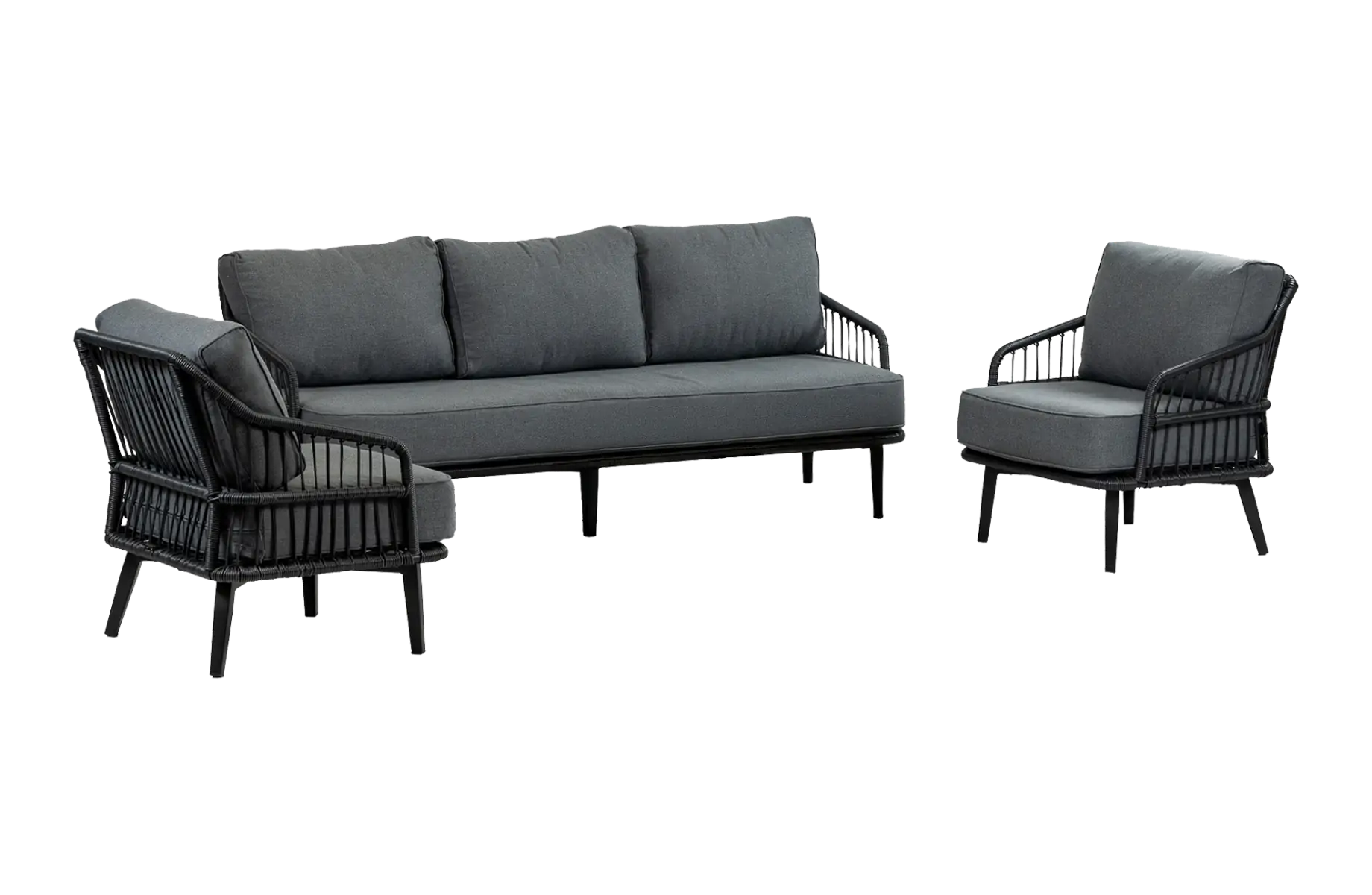 Isabel-black-3zits-loungestoel-modern-4-seizoenen-tuinmeubelen