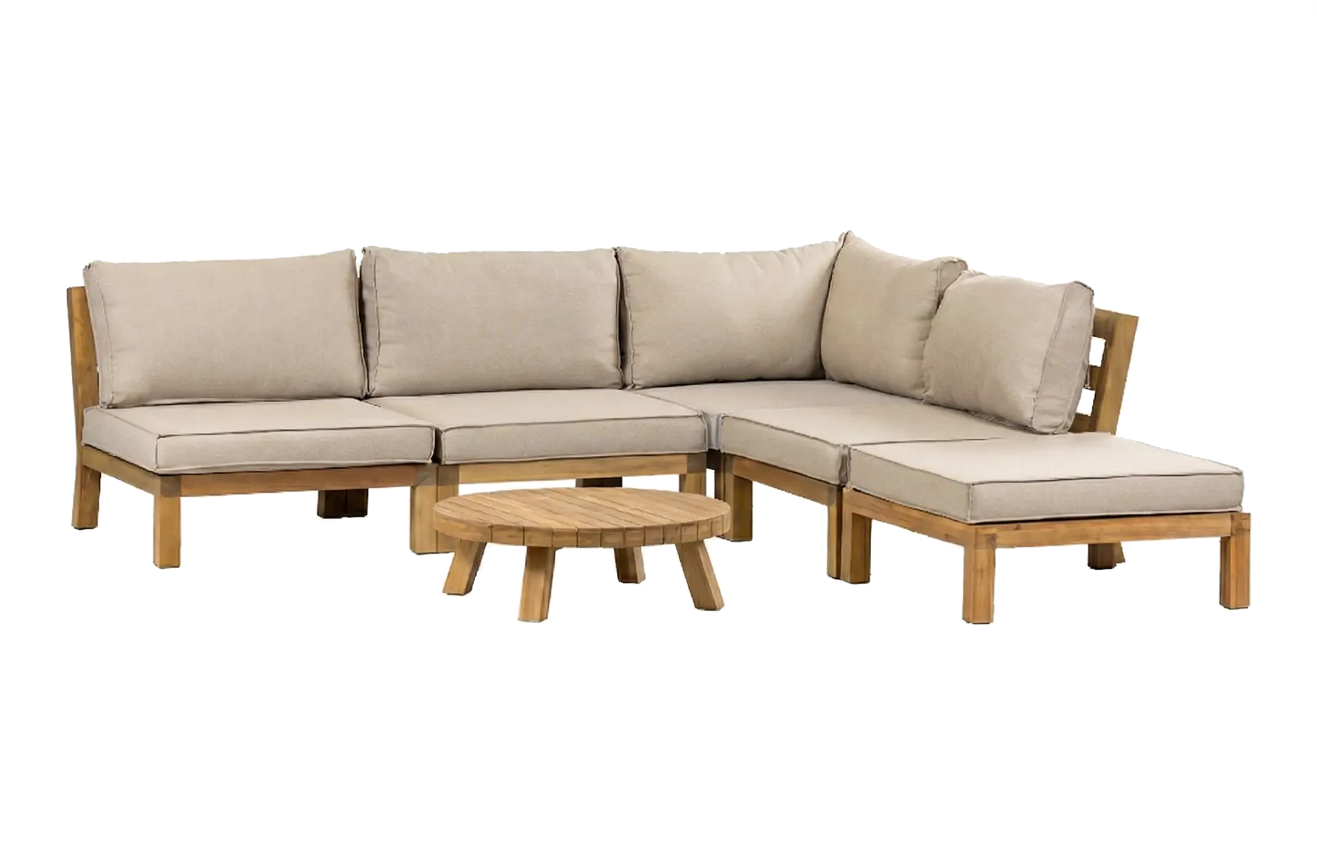 Houten-lage-loungeset-Kent-Sand