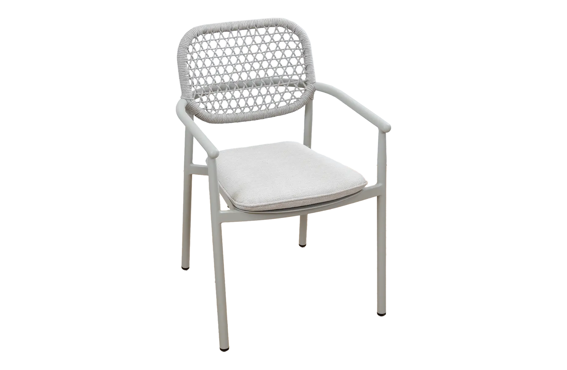 Dining tuinstoel Lecce | Beige/Sand | Aluminium & Rope