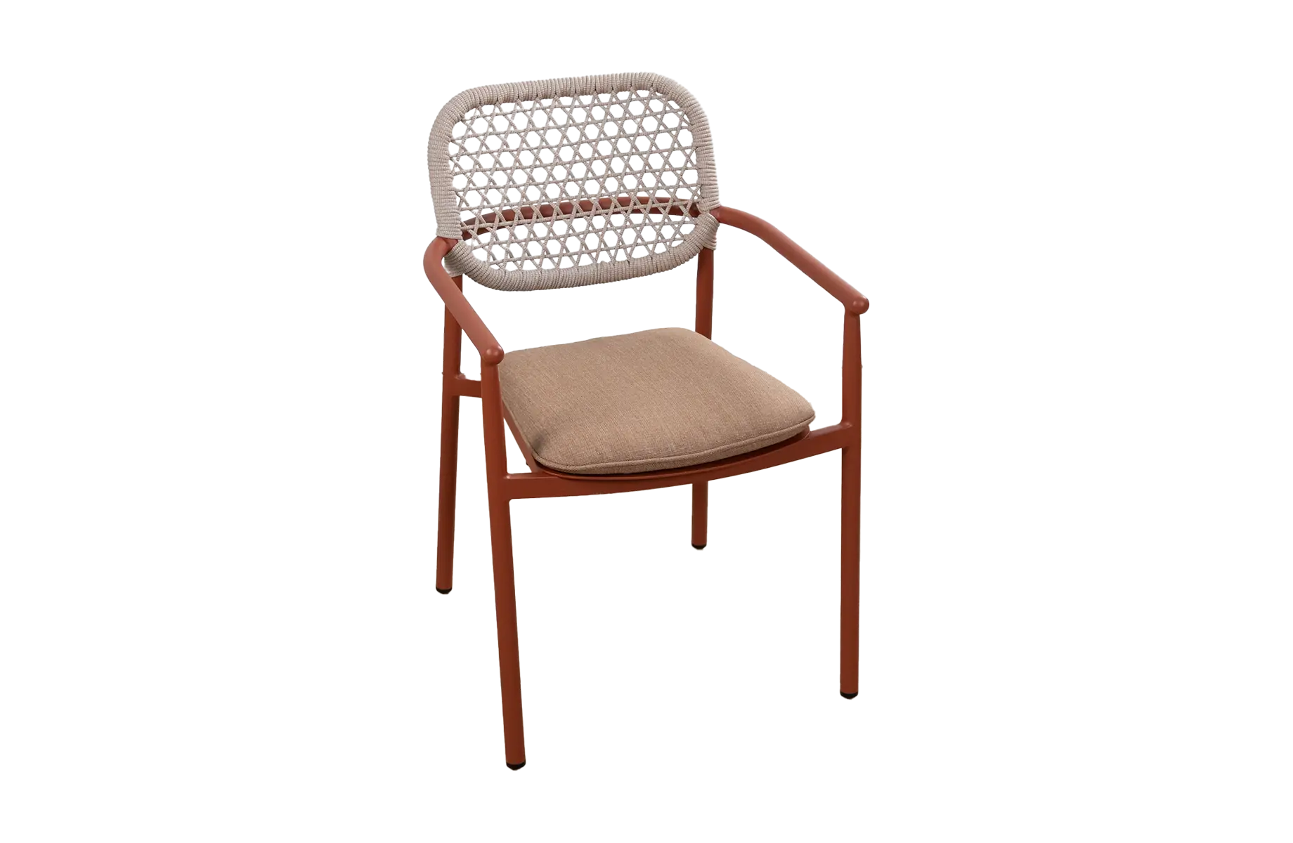 Dining tuinstoel Lecce | Terracotta | Aluminium & Rope