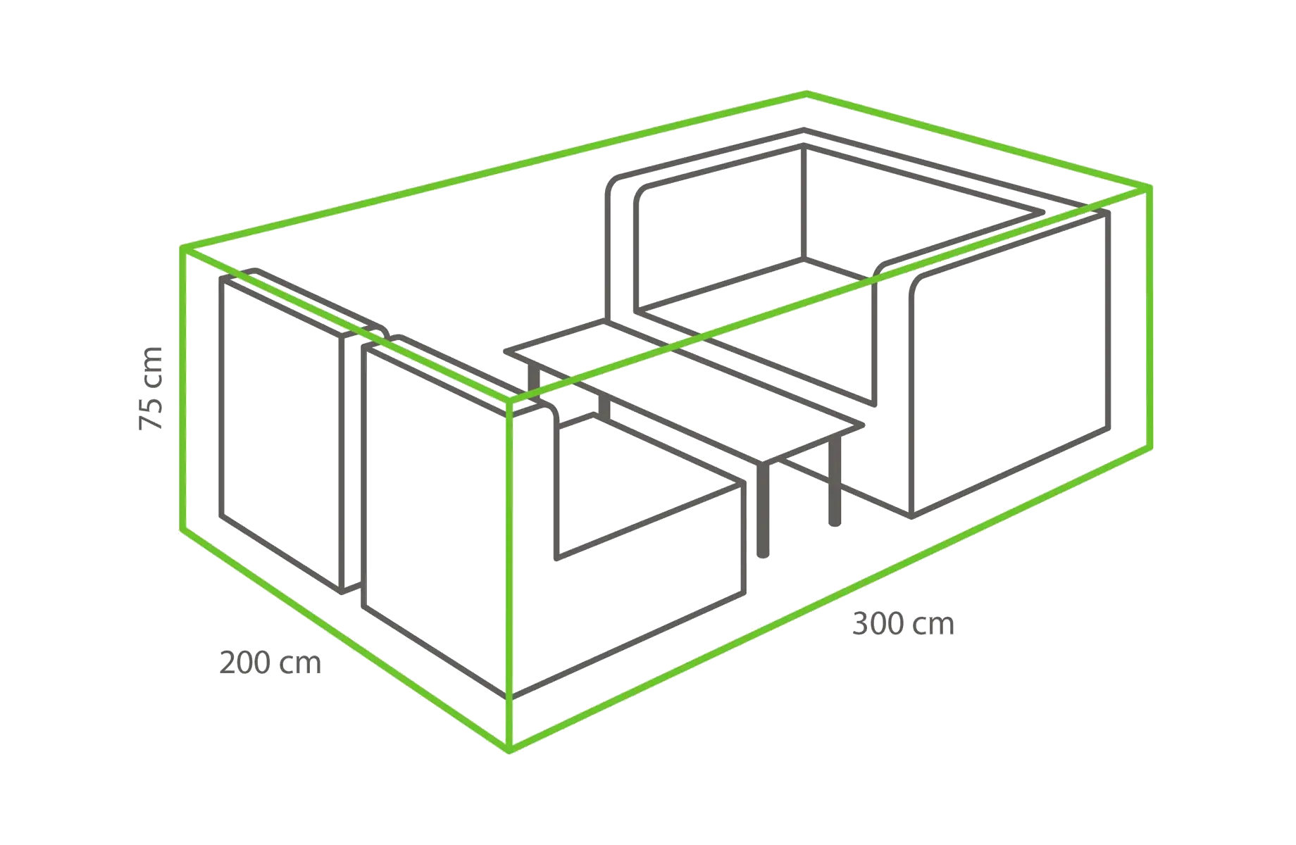 Outdoor Covers Loungeset beschermhoes | 300x200x75cm