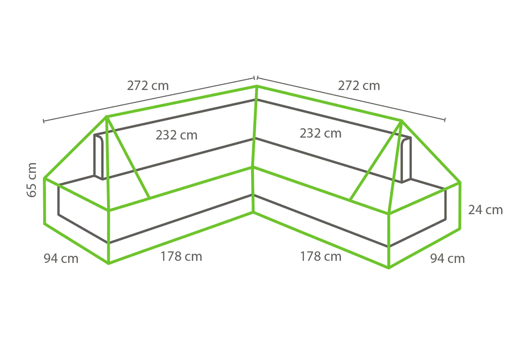 Outdoor Covers Loungeset beschermhoes | Plateau | 272x272x94cm