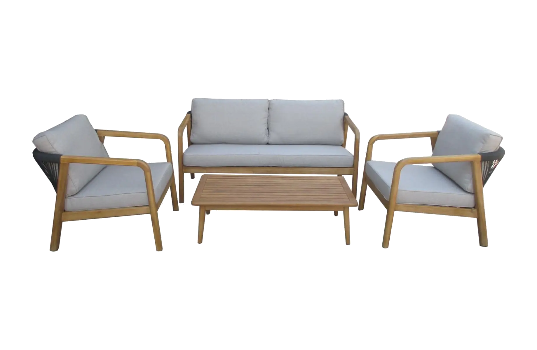 Loungeset Martinique | 2-persoonsbank | Acacia Teaklook & Royal Stone Grey