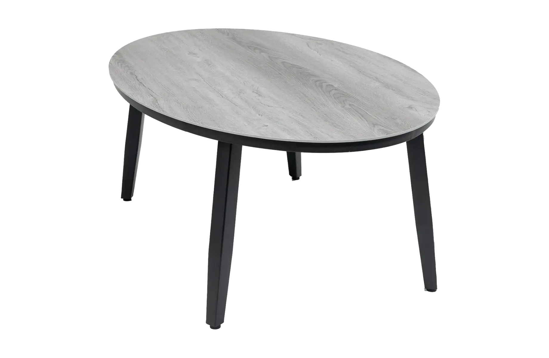 Grijze ovale bijzettafel voor buiten - modern & stijlvol - Mykonos ovale bijzettafels bij 4 Seizoenen Tuinmeubelen