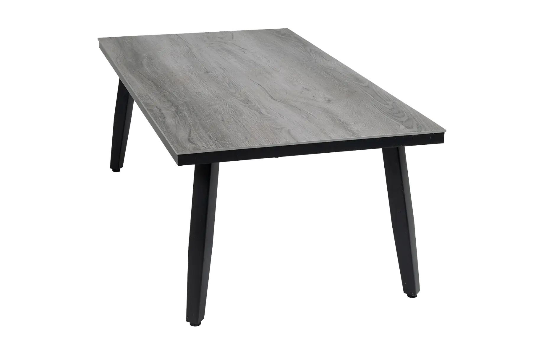 Grijze rechthoekige bijzettafel kunststof - Mykonos- 4 Seizoenen Tuinmeubelen