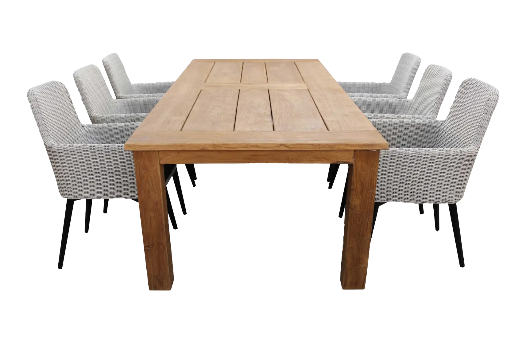 Pisa tuinset-7 delige tuinset-Pisa tuinstoel-white-Ayra tuintafel-wicker-aluminium frame