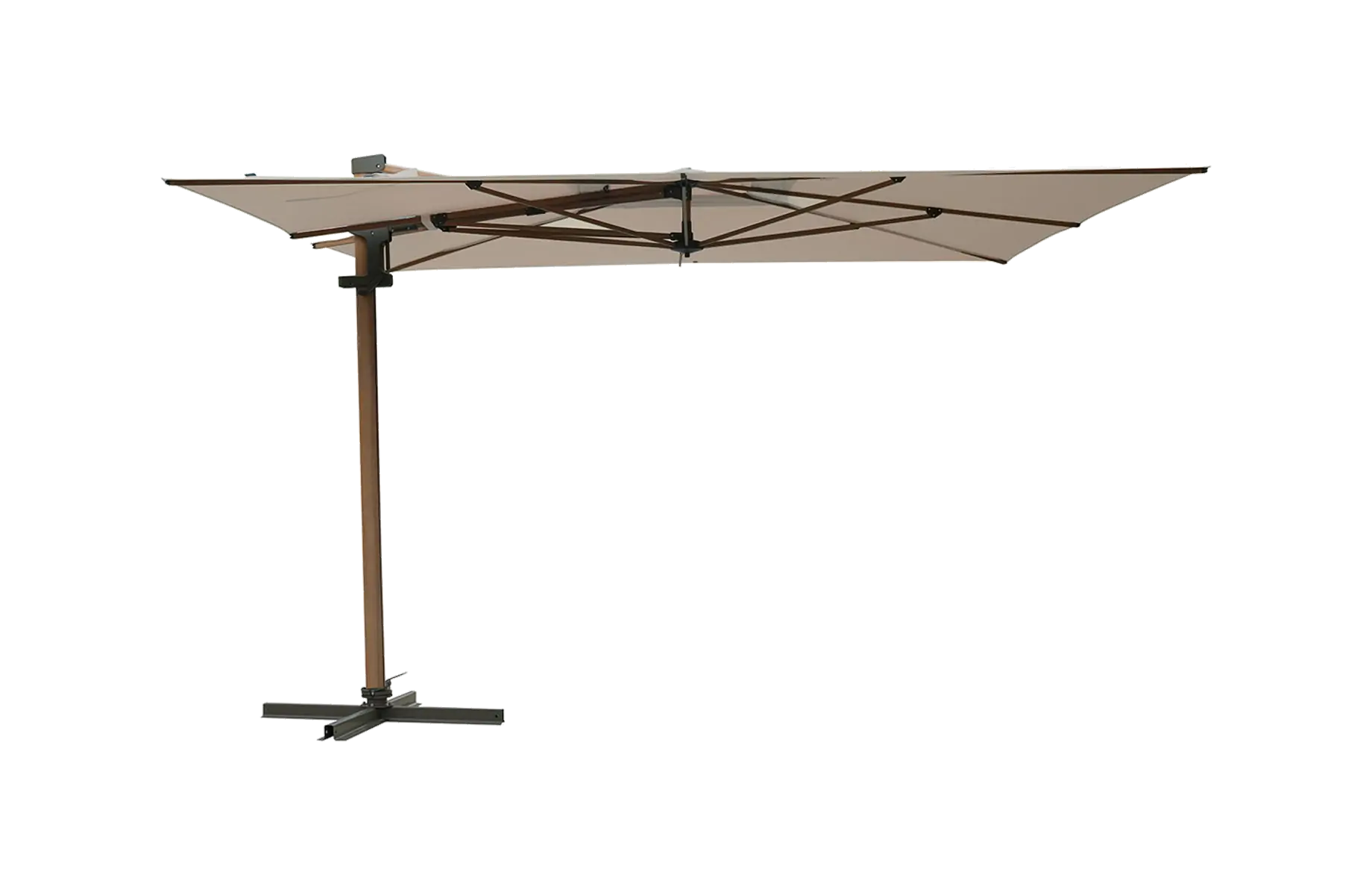 Madison Parasol | Braga | Champagne & Teak | 355x300cm