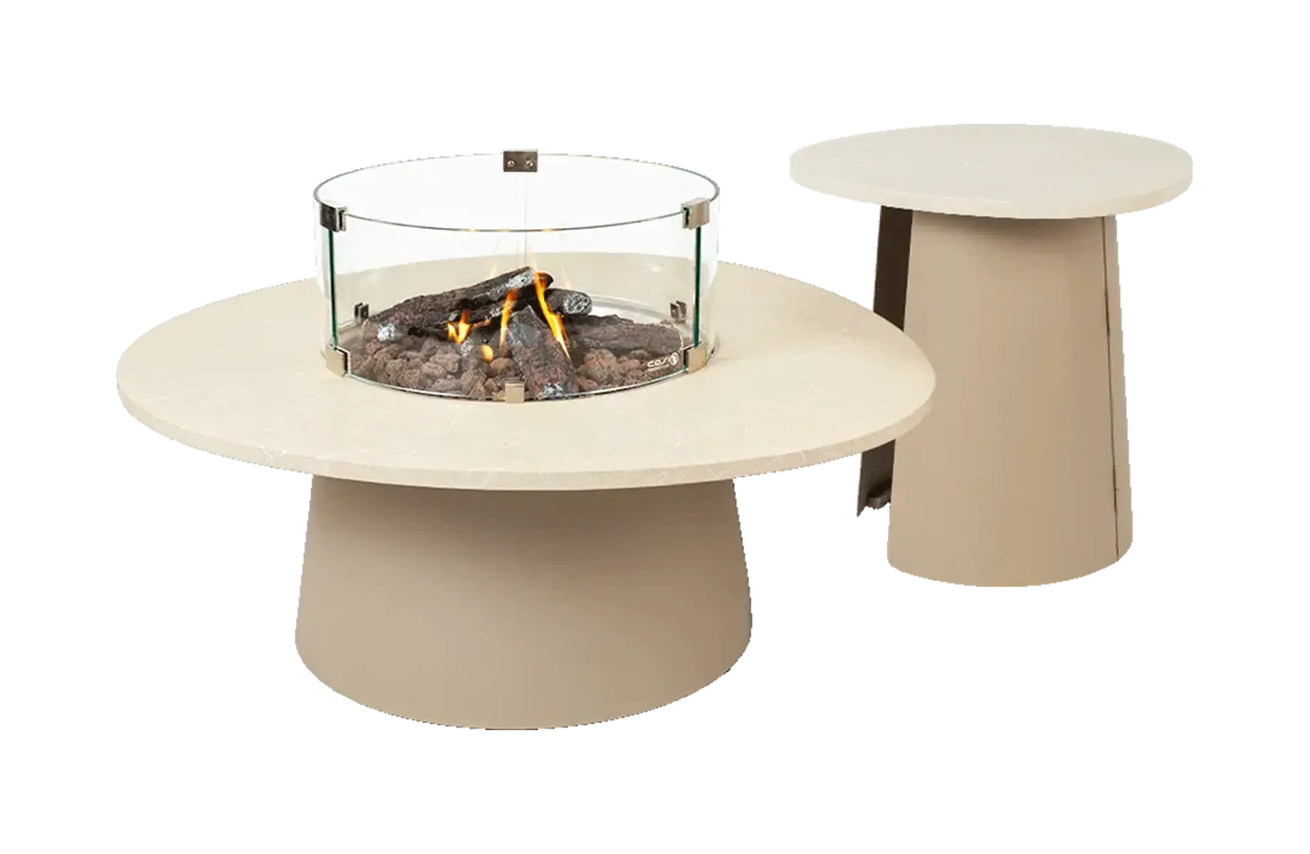 Vuurtafel & Sidetable Cosidune | 2-delig | Sandy Beige | Cosi