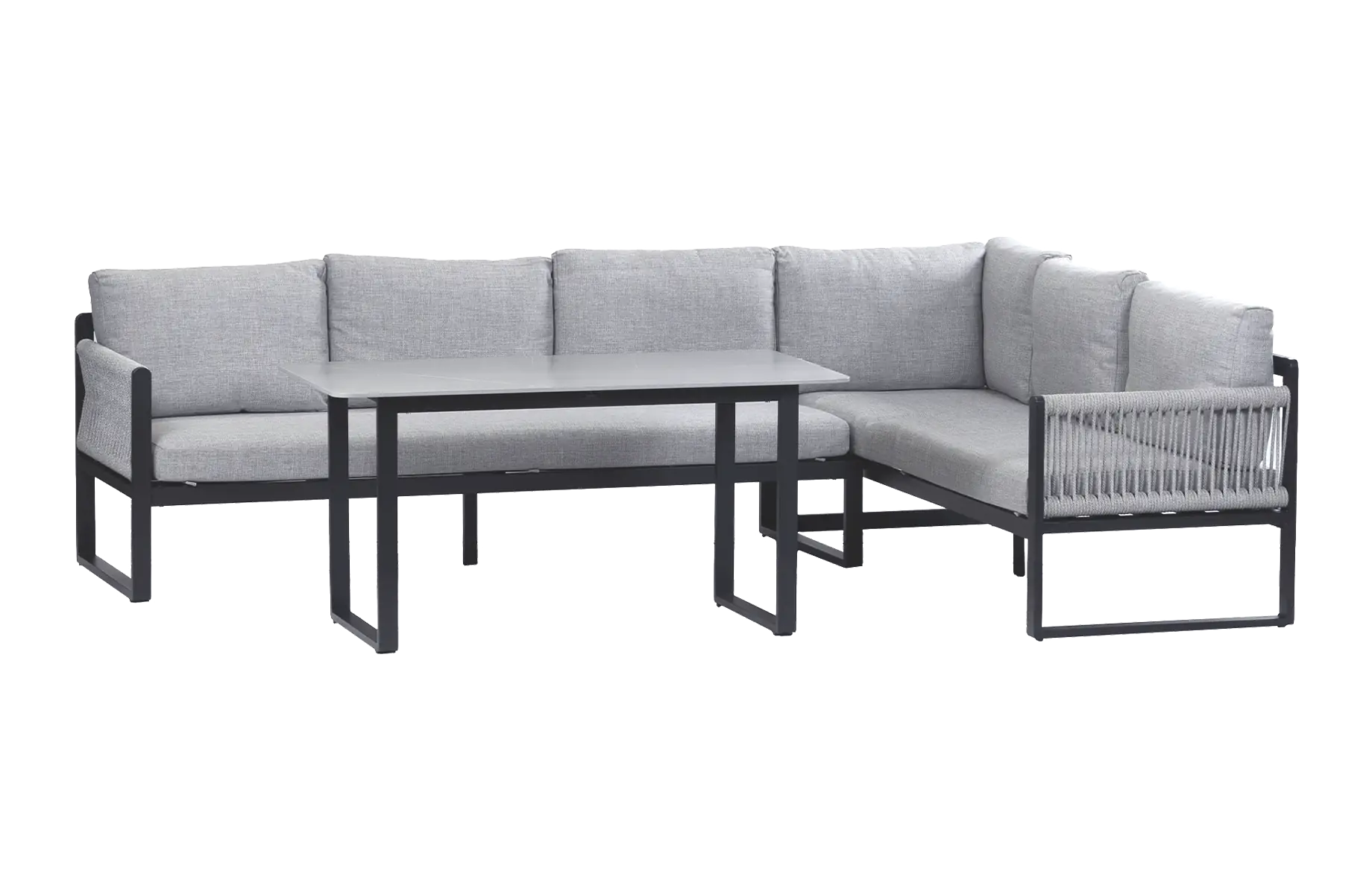 Reims-Black-hoge loungeset-dining-modern-rope-luxe-4-seizoenen-tuinmeubelen
