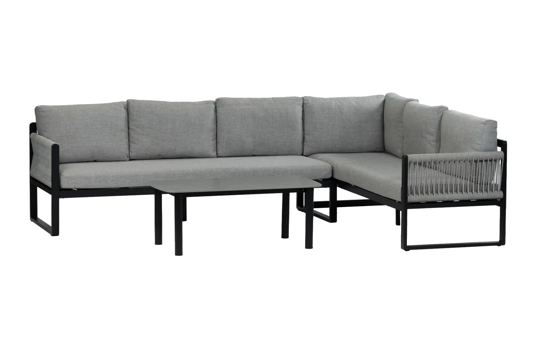 Reims-Black-lage loungeset-modern-rope-luxe-4-seizoenen-tuinmeubelen