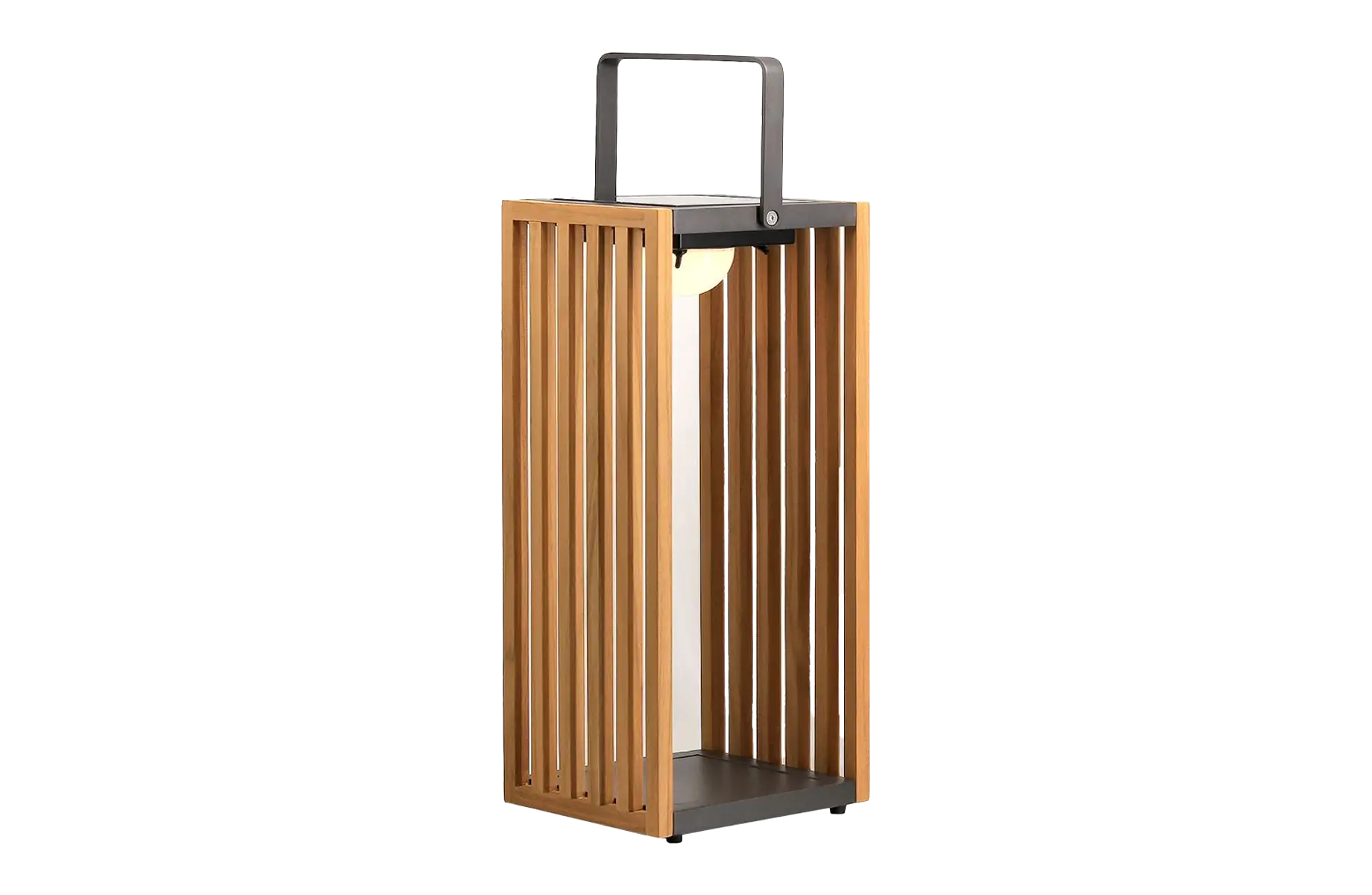 Solar Lantaarn Roos 20x23,5x51cm | Aluminium & Teakhout | Easylight