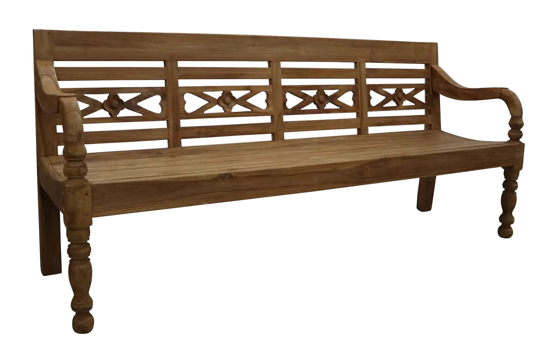 Stationsbank 4-zits | 200cm | Teakhout 