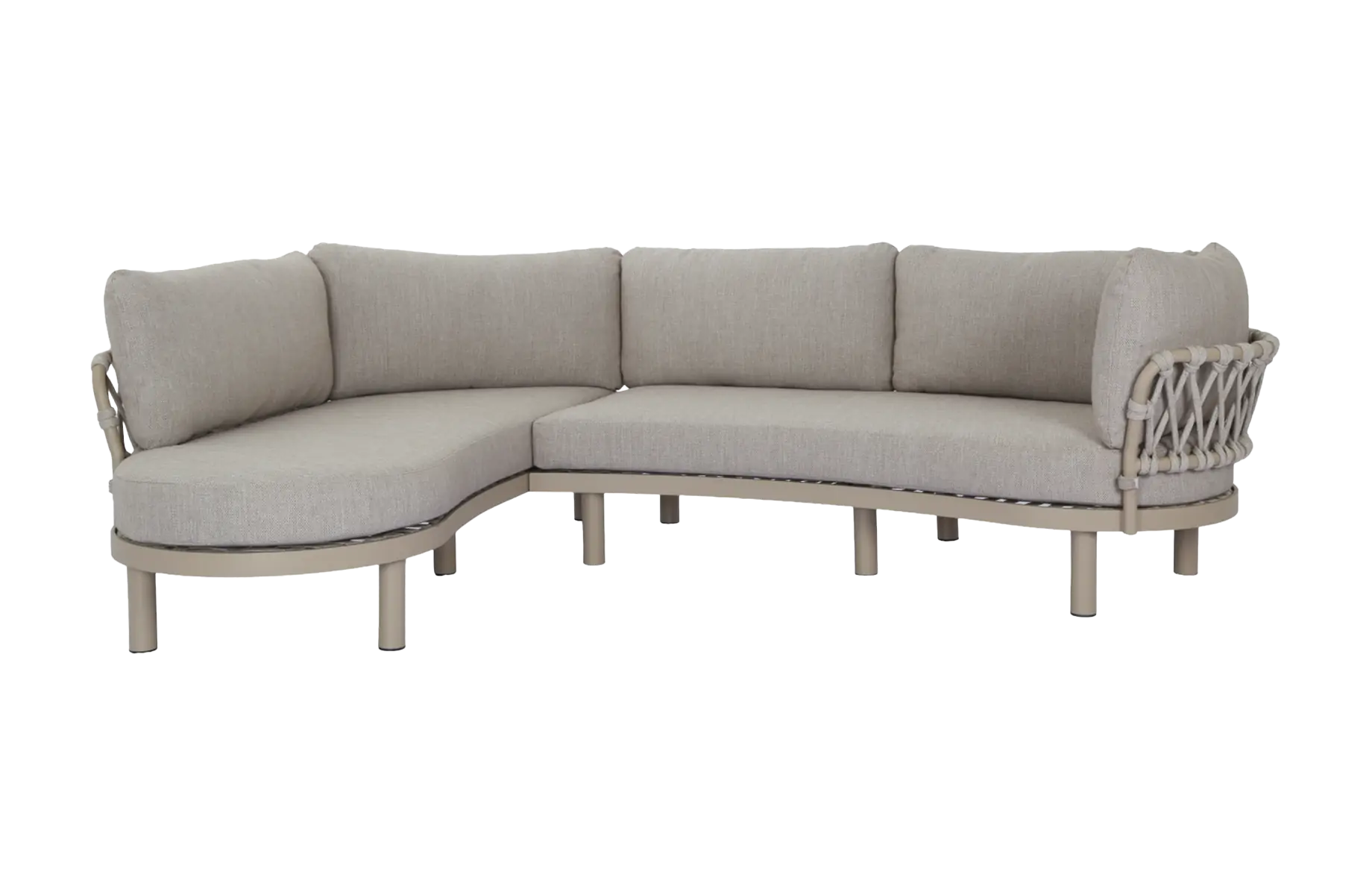 Hoek Loungebank Toritto | Sand/Sable | Aluminium & Rope