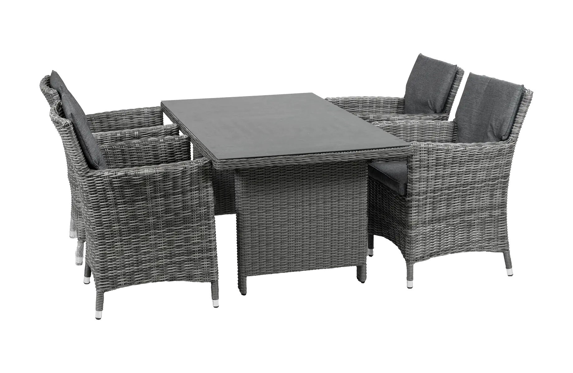 Verone-AshGrey-dining tuinset-Keramieke tuintafel-4-seizoenen-tuinmeubelen
