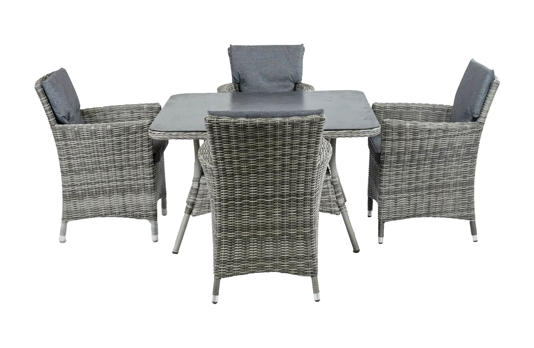 Verone-Ash Grey-dining tuinset-Keramieke tuintafel-4-seizoenen-tuinmeubelen